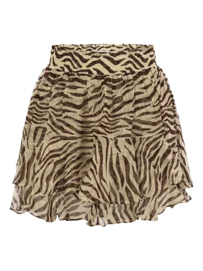 MC2 SAINT BARTH EIVISSA ZEBRA-PRINT RUFFLED MINI SKIRT