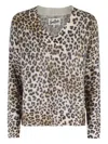 Mc2 Saint Barth Elara Leopard-print Sweater In Neutral
