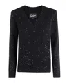 Mc2 Saint Barth Eleara Sequin-embellished Sweater In Black