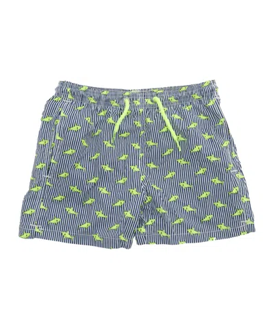 Mc2 Saint Barth Elastic Waist Boxer Shorts In Blue