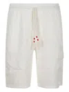 Mc2 Saint Barth Elastic-waist Cargo Shorts In White