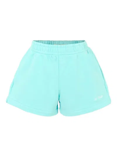 Mc2 Saint Barth Kids' Elastic-waist Cotton Shorts In Blue