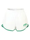 Mc2 Saint Barth Elastic-waistband Trim-detail Shorts In White