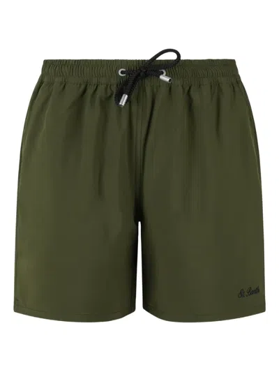 Mc2 Saint Barth Elasticated-waist Swim Shorts In Green
