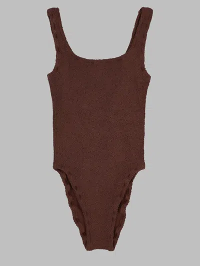 Mc2 Saint Barth Elegant Women's Swimwear Mini In Brown