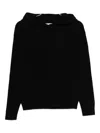 Mc2 Saint Barth Elide Wool Hoodie In Black