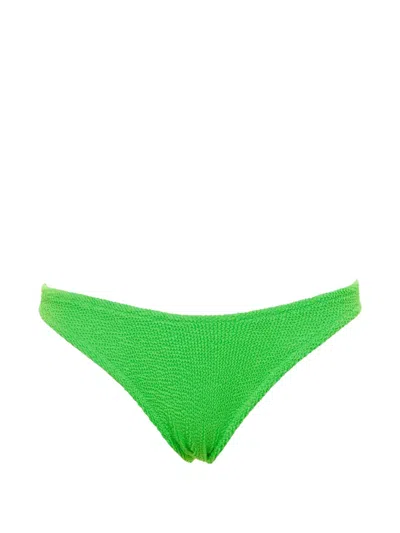 Mc2 Saint Barth Elise Crinkle Bikini Bottoms In Green