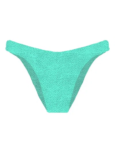 Mc2 Saint Barth Elise Crinkled Bikini Bottoms In Green