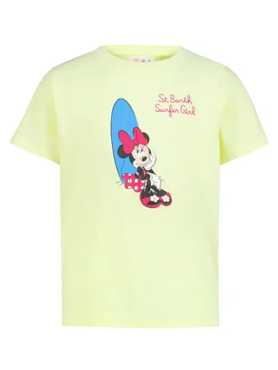 Mc2 Saint Barth Kids' Elly - Minnie Surfer Girl 92 Emb In Yellow