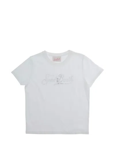 Mc2 Saint Barth Kids' Elly Logo-detail T-shirt In White