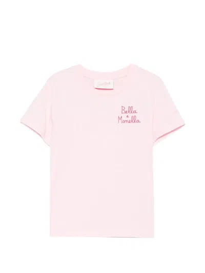 Mc2 Saint Barth Kids' Elly Logo-embroidered T-shirt In Pink