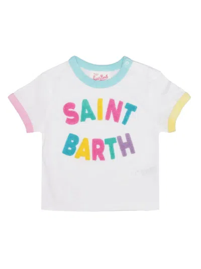 Mc2 Saint Barth Kids' Elly String T-shirt In Terry Multic Patch