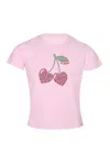 Mc2 Saint Barth Elly T-shirt Studs Cherry In Pink