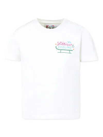 Mc2 Saint Barth Kids' Elly T-shirt In White