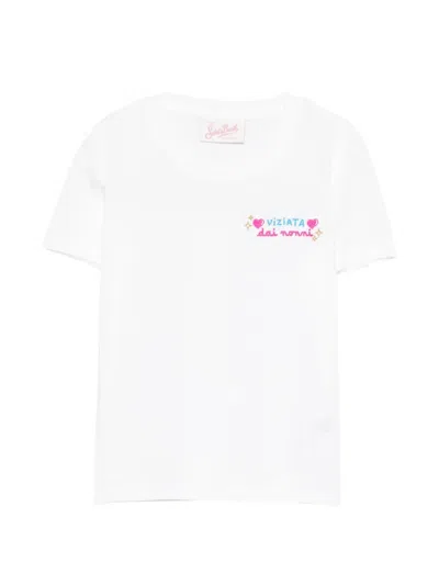 Mc2 Saint Barth Kids' Elly T-shirt In White