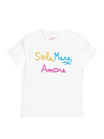 Mc2 Saint Barth Kids' Elly T-shirt In White