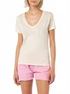 Mc2 Saint Barth Eloise Linen Tee In Off White In White
