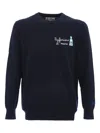 Mc2 Saint Barth Embroidered Bottle-design Sweater In Blue