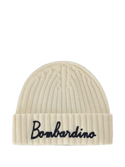 Mc2 Saint Barth Embroidered Cable-knit Beanie Hat In Gray