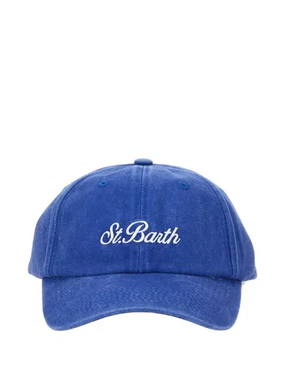 Mc2 Saint Barth Embroidered Cotton Baseball Cap In Blue