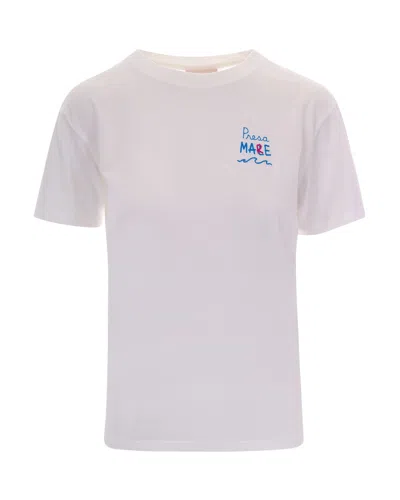 Mc2 Saint Barth Embroidered Cotton Jersey T-shirt In Pink