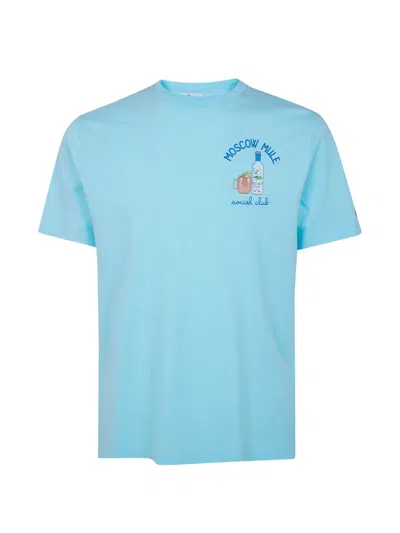 Mc2 Saint Barth Embroidered Cotton T-shirt In Blue