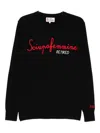 Mc2 Saint Barth Embroidered Crew-neck Sweater In Black