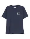 Mc2 Saint Barth Embroidered-detail T-shirt In Blue