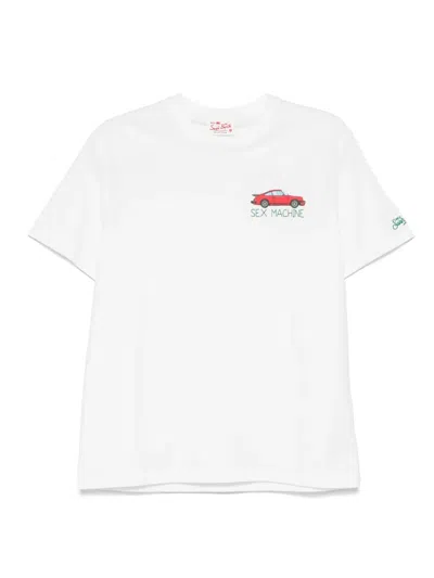 Mc2 Saint Barth Embroidered-detail T-shirt In White