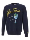 Mc2 Saint Barth Embroidered-details Crew-neck Sweater In Blue