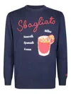 Mc2 Saint Barth Embroidered-drink Graphic Crewneck Sweater In Blue