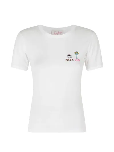 Mc2 Saint Barth Embroidered Esme T-shirt In White