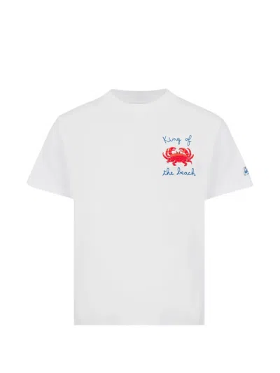 Mc2 Saint Barth Embroidered Graphic T-shirt In White