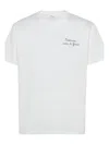 Mc2 Saint Barth Embroidered-lettering T-shirt In White