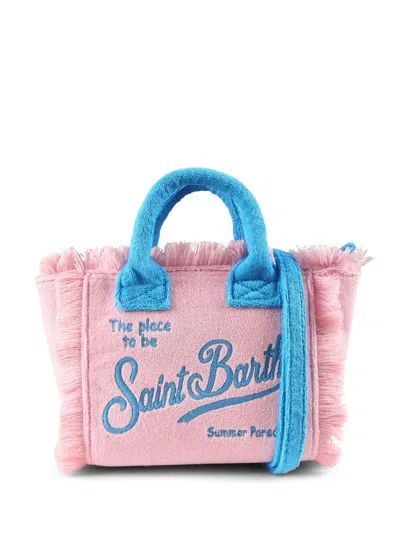 Mc2 Saint Barth Kids' Embroidered-logo Bag In Pink