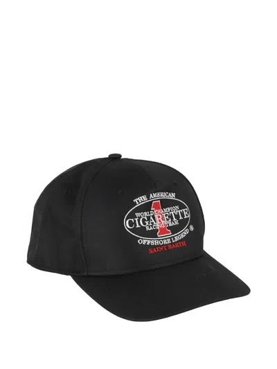 Mc2 Saint Barth Embroidered Logo Baseball Cap In Black