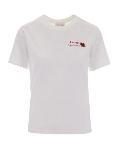 Mc2 Saint Barth Embroidered Logo Cotton T-shirt In Multi