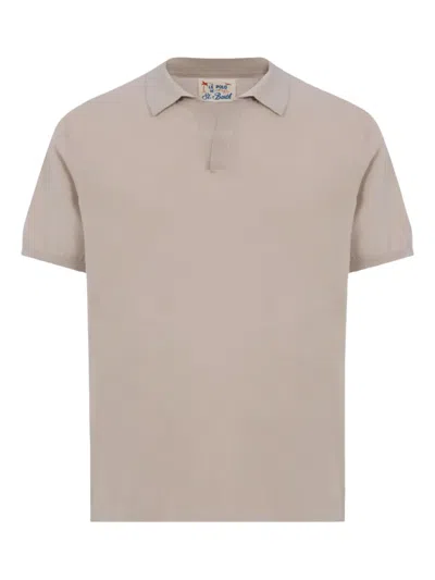 Mc2 Saint Barth Embroidered-logo Polo Shirt In Gray