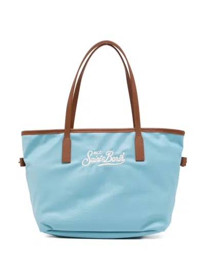 Mc2 Saint Barth Embroidered-logo Tote Bag In Blue