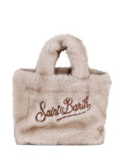 Mc2 Saint Barth Embroidered-logo Tote Bag In Neutral