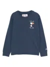 Mc2 Saint Barth Embroidered Long-sleeve T-shirt In Blue