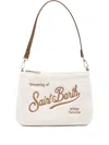 Mc2 Saint Barth Logo-embroidered Clutch Bag In Neutral