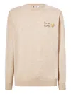 Mc2 Saint Barth Embroidered-motif Crew-neck Sweater In Pink