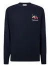 Mc2 Saint Barth Embroidered-motif Sweater In Blue