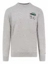 Mc2 Saint Barth Heron Light Embry Wool Blend Sweater In Gray