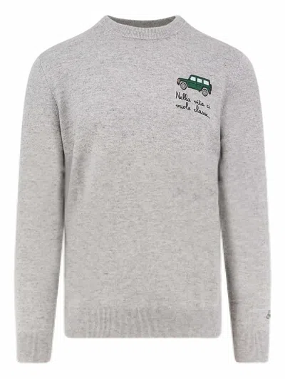 Mc2 Saint Barth Heron Light Embry Wool Blend Sweater In Gray