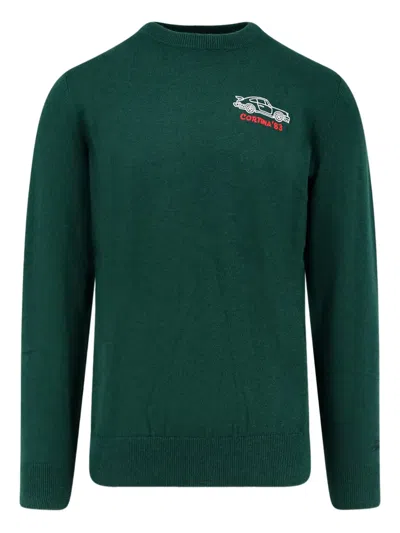 Mc2 Saint Barth Embroidered-motif Sweater In Green