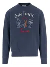 Mc2 Saint Barth Cotton Sweatshirt With Embroidered Logo In Blue