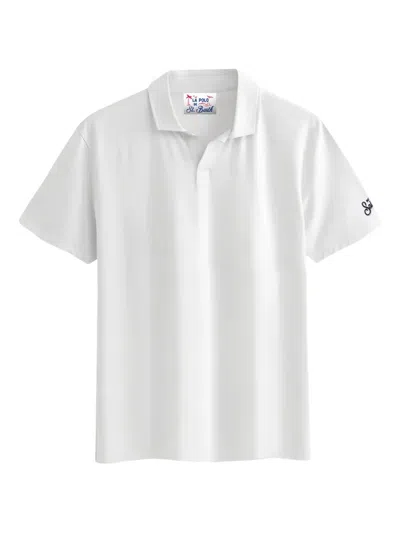 Mc2 Saint Barth Embroidered Polo Shirt In White