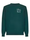 Mc2 Saint Barth Heron Light Embroidered Sweater In Green